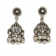 Traditional dangle women jhumki earring 925 Sterling Silver B 912